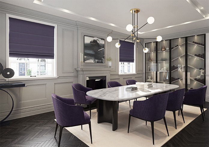 Kyoto Faux Silk, Berry - Roman Blind - Image 6